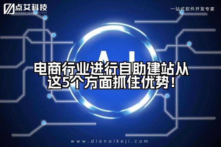 电商行业进行自助建站从这5个方面抓住优势!