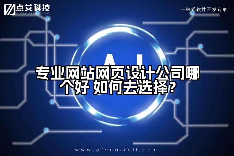 专业网站网页设计公司哪个好 如何去选择?