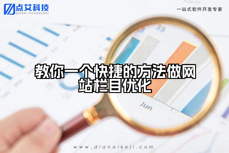 教你一个快捷的方法做网站栏目优化