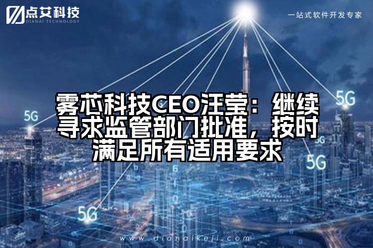 雾芯科技CEO汪莹:继续寻求监管部门批准,按时满足所有适用要求