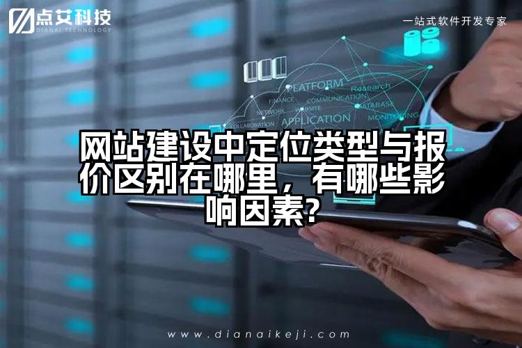 网站建设中定位类型与报价区别在哪里,有哪些影响因素?