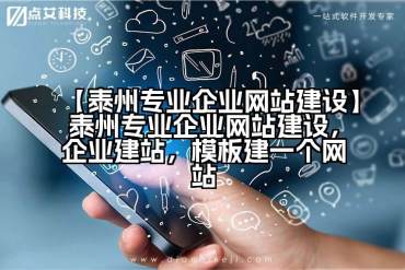 【泰州专业企业网站建设】泰州专业企业网站建设，企业建站，模板建一个网站