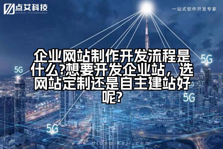 企业网站制作开发流程是什么?想要开发企业站，选网站定制还是自主建站好呢?